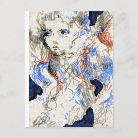 Seraph Ink Pen Zeichnend Postkarte (Vorderseite)