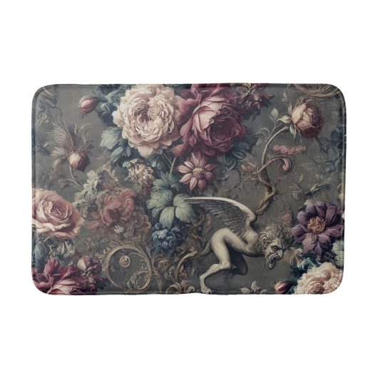 Seraph Jagd - Gothic Floral Design Badematte (Vorderseite)