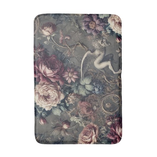 Seraph Jagd - Gothic Floral Design Badematte (Vorderseite Vertikal)