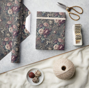 Seraph Jagd - Gothic Floral Design Geschenkpapier