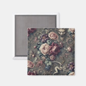 Seraph Jagd - Gothic Floral Design Magnet (Vorderseite/Rückseite)