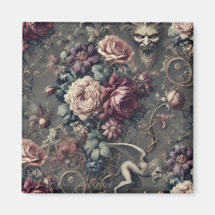 Seraph Jagd - Gothic Floral Design Magnet