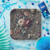 Seraph-Jagd – gothisches florales Design Pappteller (Party)