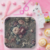 Seraph-Jagd – gothisches florales Design Pappteller (Party)