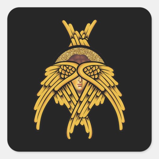 Seraphim Angel Quadratischer Aufkleber (Vorderseite)