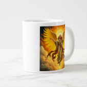„Seraphim – Flammen des Lichts, Wächter der Seele“ Jumbo-Tasse (Vorderseite Rechts)