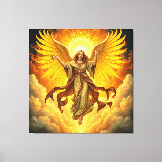 „Seraphim – Flammen des Lichts, Wächter der Seele“ Leinwanddruck (Vorderseite)