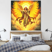 „Seraphim – Flammen des Lichts, Wächter der Seele“ Leinwanddruck (Insitu (Schlafzimmer))