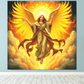 „Seraphim – Flammen des Lichts, Wächter der Seele“ Leinwanddruck (Insitu (Holzboden))