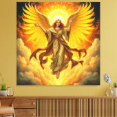 „Seraphim – Flammen des Lichts, Wächter der Seele“ Leinwanddruck (Insitu (Wohnzimmer))