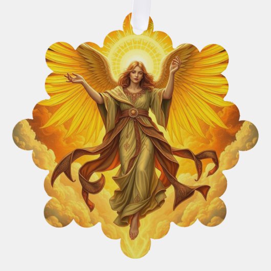 „Seraphim – Flammen des Lichts, Wächter der Seele“ Ornament Karte (Vorderseite)