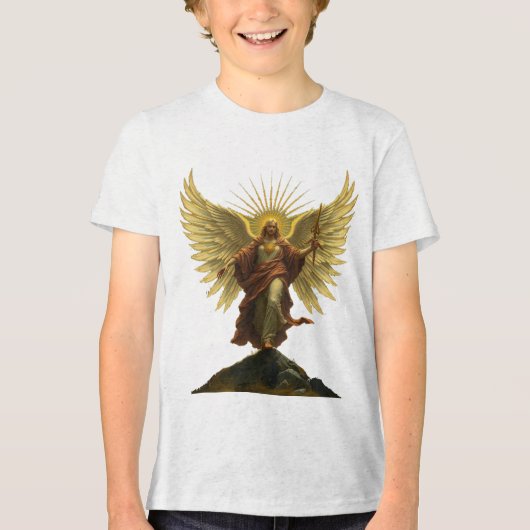 „Seraphim – Flammen des Lichts, Wächter der Seele“ Tri-Blend Shirt (Vorderseite)