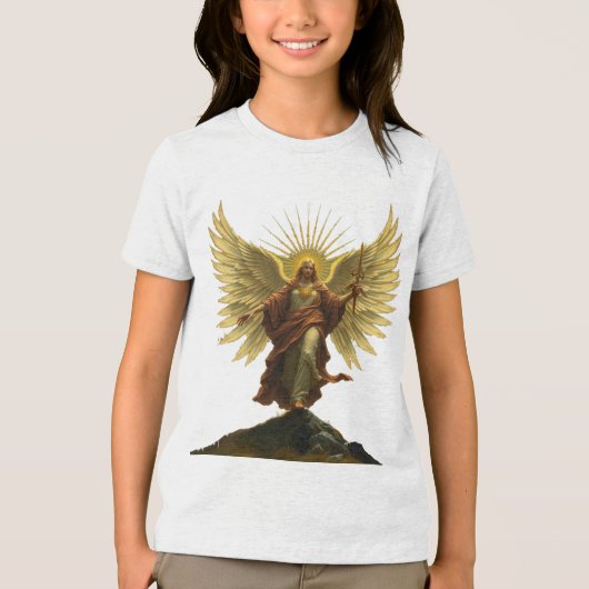 „Seraphim – Flammen des Lichts, Wächter der Seele“ Tri-Blend Shirt (Vorderseite)
