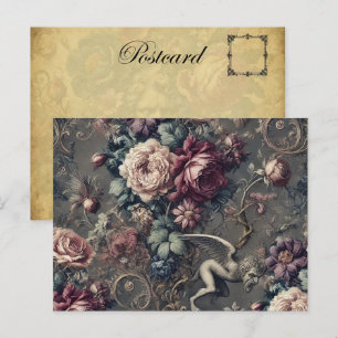 Seraphim-Jagd – gothisches florales Design Feiertagspostkarte