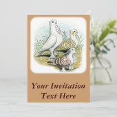 Seraphim Pigeons Einladung (Stehend Vorderseite)