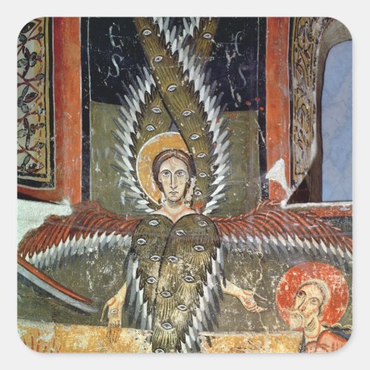 Seraphim reinigen die Lippen von Isaiah Quadratischer Aufkleber (Vorderseite)