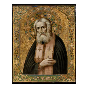 Seraphim von Sarow - Orthodoxe Christliches Symbol Poster