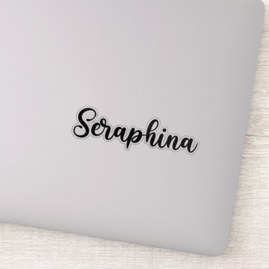 Seraphina Name - Handgeschriebene Kalligrafie Aufkleber (Detail)