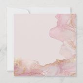 Seraphina Rosa und Gold Hochzeit Einladung (Rückseite)