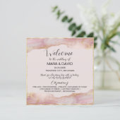 Seraphina Rosa und Gold Hochzeitskalender (Stehend Vorderseite)