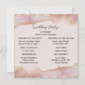 Seraphina Rosa und Gold Hochzeitskalender (Rückseite)