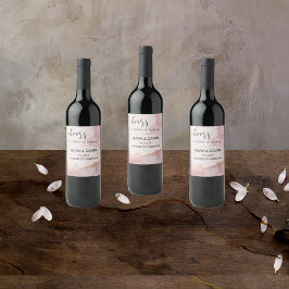 Seraphina Rosa und Gold Weinetikett