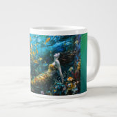"Seraphina" - Wunderschöne mystische Meerjungfrau Jumbo-Tasse (Vorderseite Rechts)