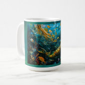 "Seraphina" - Wunderschöne mystische Meerjungfrau Kaffeetasse (Vorderseite Links)