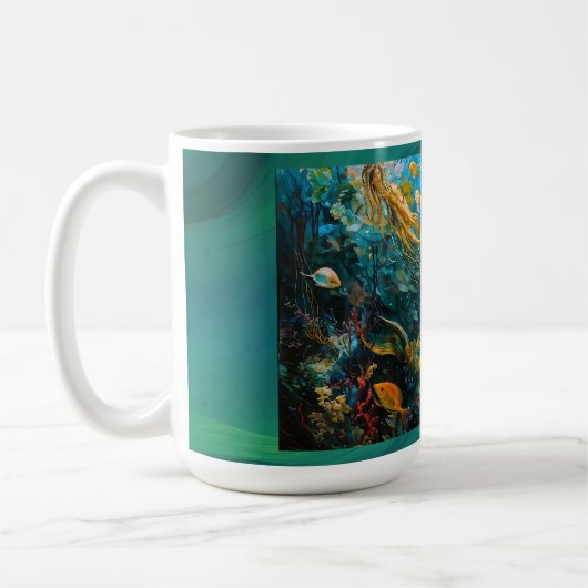"Seraphina" - Wunderschöne mystische Meerjungfrau Kaffeetasse (Links)