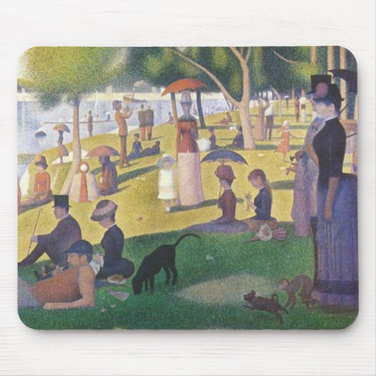 Seraut "Sonntag Nachmittag auf der Insel " Mousepad (Vorne)