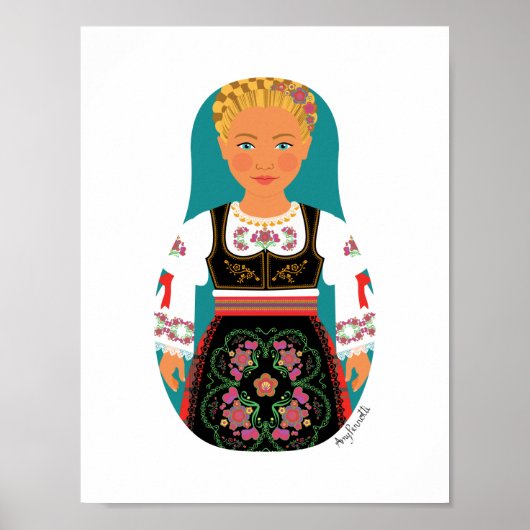 Serb Blonde Matryoshka Poster (Vorne)