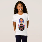 Serb Brünett Matryoshka Girls' T-Shirt (Vorne ganz)