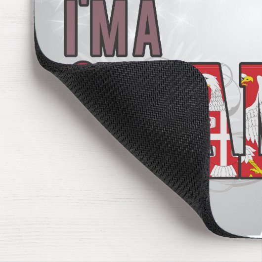 Serbe und ein Meister Mousepad (Ecke)