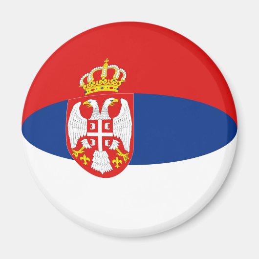 Serbia Fisheye Flag Magnet (Vorne)