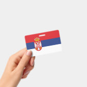 Serbia flag ausweis (Handheld)