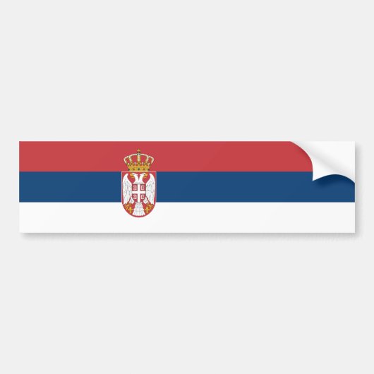Serbia Flag Autoaufkleber (Vorne)