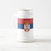 Serbia Flag Bierglas (Vorderseite Links)