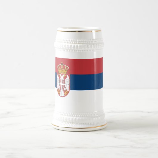 Serbia Flag Bierglas (Mittel)