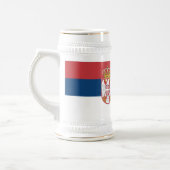 Serbia Flag Bierglas (Links)