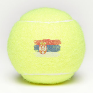 Serbia flag brush stroke, national flag tennisbälle