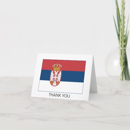 Serbia Flag Dankeskarte (Vorderseite)