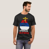 Serbia Flag for Serbs Srbija Zauvek Srpska Bosna T-Shirt (Vorne ganz)
