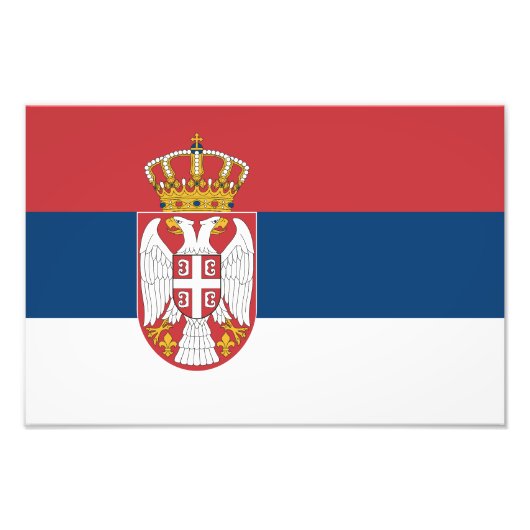 Serbia Flag Fotodruck (Vorne)