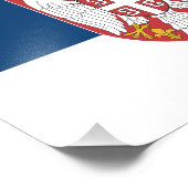 Serbia Flag Fotodruck (Ecke)