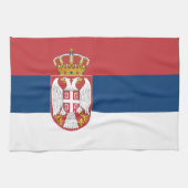 Serbia Flag Geschirrtuch (Horizontal)
