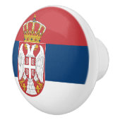 Serbia Flag Keramikknauf (Rechts)