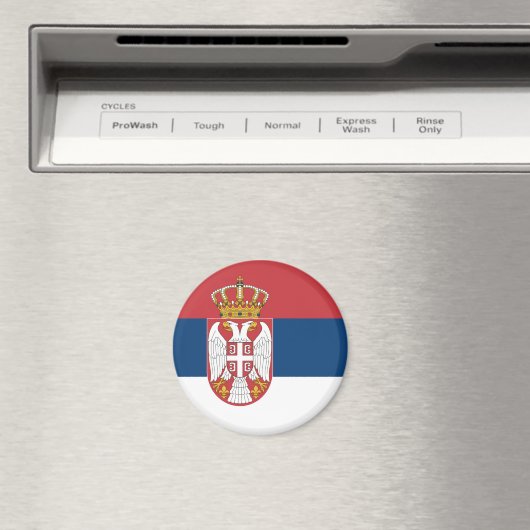 Serbia Flag Magnet (In Situ (Geschirrspüler))