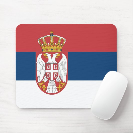 Serbia Flag Mousepad (Mit Mouse)