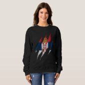 Serbia Flag of Serbia Serbia Flag Sweatshirt (Vorne ganz)