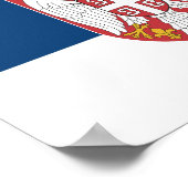 Serbia Flag Poster (Ecke)